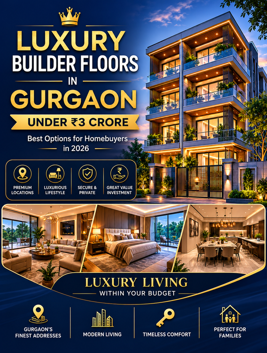 Luxury builder floors in Gurgaon under 3Cr